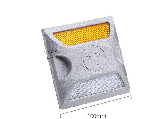 100x100x25mm アルミ 猫の目 道路 スタッド 駐車場用道路舗装マーカー