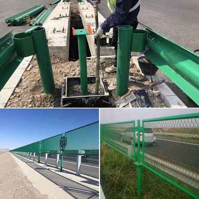 ガルバン化粉末 覆い 発光防止 交通障壁 網状鉄線 フェンス 高速道路
