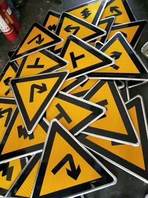 高可視性の道路安全警告ポスター/標識板,高さ50cmのポスト