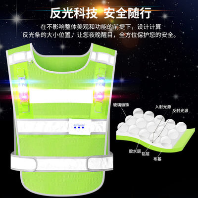 カスタマイズされたロゴ 高い可視性 100%ポリエステル 暗緑色反射背心
