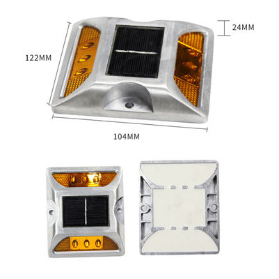 IP68 ASTM 組み込みアルミ 太陽光道路スタッド 白 黄色 赤 青 緑