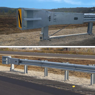 ホットディップガルバニズされたタイヤビーム 高速道路ガードレイル 鉄鋼のSKTターミナルエンド アフリカへ輸出